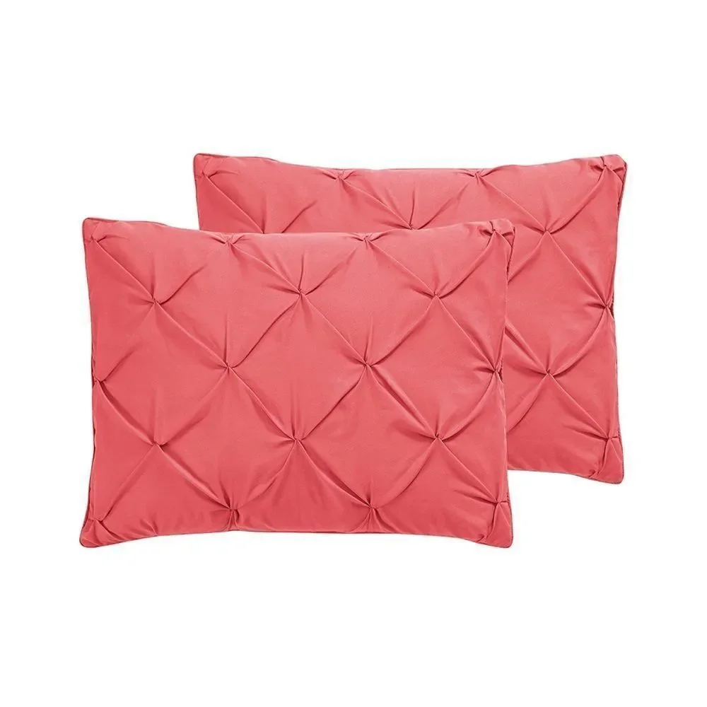 VCNY Home‎ Carmen 3 Pieces Ruched Queen Duvet Cover Set